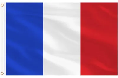 Image de Drapeau français, 90 x 150 cm, 1 pièce, couleurs vives, œillets en laiton