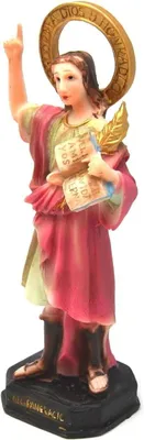 12 cm Jesus-Figur, Heiliger Pancratius, Harz, handbemalt, religiös