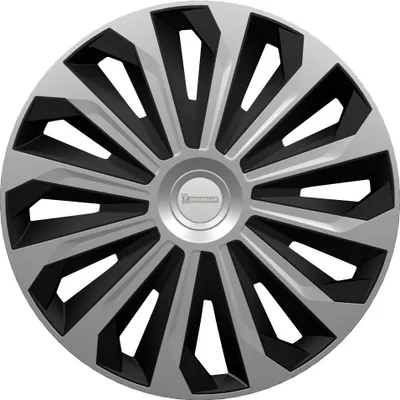 Produktbild von 16" Zoll Radkappen Schwarz/Silber Radzierblenden Radblenden 009132 Michelin