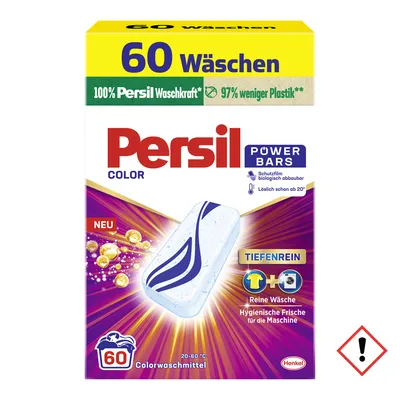 Obrázek produktu pro Persil Colour Power Bars - výkonné čištění a snadné použití (60 WL)