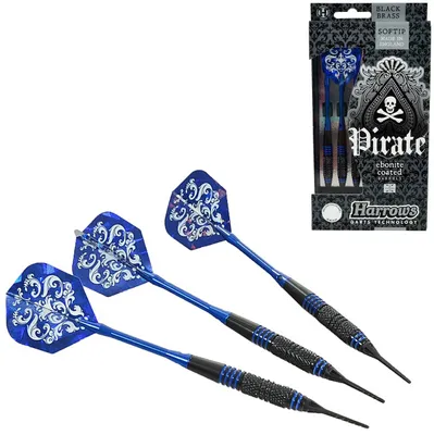 Produktbild von Harrows Softip Pirat Blau Darts 16 g