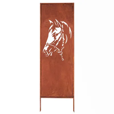 Produktbild von Sichtschutz Metal 4x - 160 x 50 cm - Edelrost - Rostoptik Sichtschutz für Garten - Sichtschutzelement - Sichtschutzwand - Gartendekoration Zaun Rost