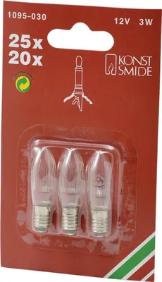 Produktbild von Konstsmide Apex Bulb to 2002, 20-25 Light, Transparent, E10, 3 W, 12 V, 16 g
