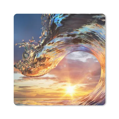 Produktbild von MuchoWow® Mauspad Mousepad Sonne - Meer - Farben 30x30 cm - Mousepads - Maus Mat - Pad - Mausunterlage - Gaming