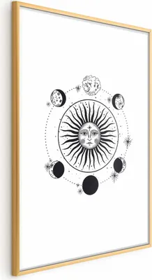Produktbild von Posterpapier Poster - Phases of the Moon 40x60 cm Text n-B-0040-ao-a