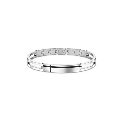 Immagine prodotto di Lotus LS1969/2/1 bracciale da uomo in acciaio inossidabile argento nero 19 cm