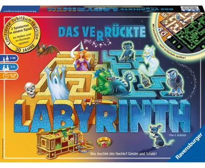 Produktbild von Ravensburger Familienspiel Such- & Schiebespiel Labyrinth Glow in the dark 26687