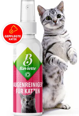 Produktbild von BAVIETTE Augenpflege Katze 100 ml – milde Pflege mit Mikroorganismen für die äußere Augenpartie, geruchsneutral
