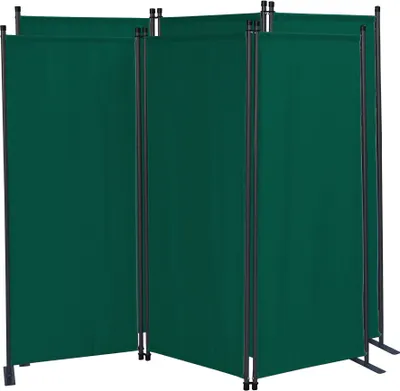 Produktbild von 2 Stück Paravent 3 Teilig 170 x 165 cm Grün - Garten & Balkon Sichtschutz Stellwand Innen & Außen - Raumteiler Trennwand Faltbar Blickdicht & Wetterfest