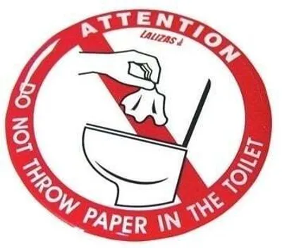 Obrázek produktu pro Lalizas No Paper In The Toilet Samolepka