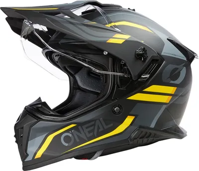 Produktbild von Oneal A-SRS Spike Motocross Helm, schwarz matt/grau/gelb, S