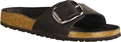 Produktbild von Birkenstock Sandalette Madrid Big Buckle, Glattleder, Schwarz, Damen