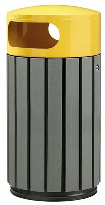 Zeno dustbin made of powder-coated steel with UV absorber 40 and 60 liters from Rossignol