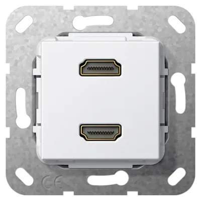 Produktbild von GIRA HDMI 2fach Kabelpeitsche 567203 Einsatz Reinweiß