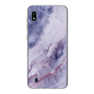 Produktbild von MuchoWow® Handyhülle Schutzhülle Hülle für Samsung Galaxy A10 Naturstein - Lila - Edelsteine und Mineralien Silikon Softcase Handy Hülle - Schutzhülle