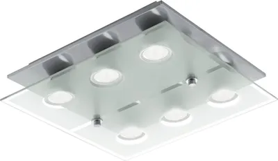 Immagine prodotto di Plafoniera LED 3-Step Dimming Dimmerabile Gu10 LED Angolare Eglo 75342 Nickel Lampada
