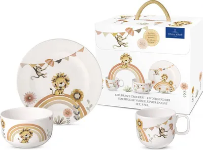 Image de Villeroy & Boch Vaisselle pour enfants Boho Kids Roar like a Lion 3 pièces
