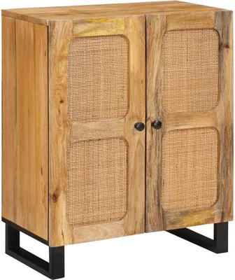 Zdjęcie produktu dla Komoda vidaXL, 3 sztuki, brązowa, 180 x 33 x 75 cm, lite drewno mango