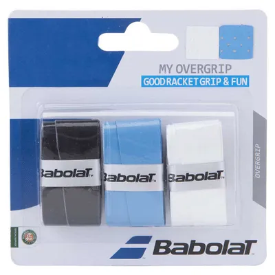 Immagine prodotto di Babolat My Overgrip 3 Unità Nero / Blu / Bianco Taglia unica