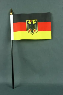 Produktbild von Flagge am Stab Deutschland Bundesdienstflagge Adler 10x15 cm Handflagge Stockflagge Fähnchen