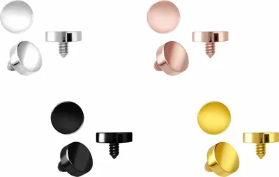 Produktbild von Titan Dermal Anchor Aufsatz DISC Schwarz Discgröße: 3mm