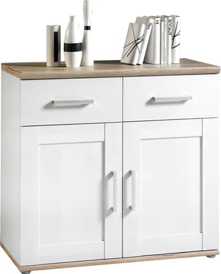 Produktbild von Kommode - Sibiu Lärche Nachbildung - Weiß - B 93 cm - 2 Türen - 2 Schubladen
