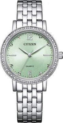 Citizen EL3100-55X Damen-Armbanduhr Quarz Stahl/Hellgrün 1