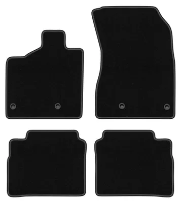 Obrázok produktu pre Velúrové autokoberce pre: MG 4 2022- (Elektryk) – sada 4 ks, čierne, na mieru – Wielganizator BASIC