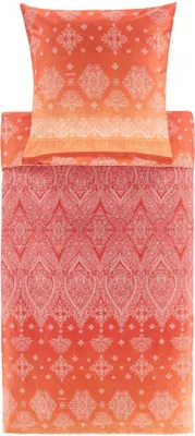 Produktbild von Bassetti Satin-Bettwäsche-Garnitur KERALA Farbe O1 ORANGE Größe 135x200+80x80