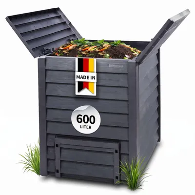 Productafbeelding van GARANTIA THERMO-WOOD compostbak 600 L antraciet-bruin