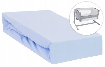 Produktbild von Spannbettlaken 50x83 cm passend für Chicco Next2Me & Beistellbetten, 100% Baumwolle mit Rundumgummi,