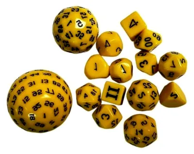 Produktbild von 15er Pack RPG Spielwürfel - Polyedralwürfel für Mathematikunterricht und Rollenspiele