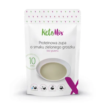 Zdjęcie produktu dla KetoMix Proteinowa zupa o smaku zielonego groszku | 10 porcji, 250 g