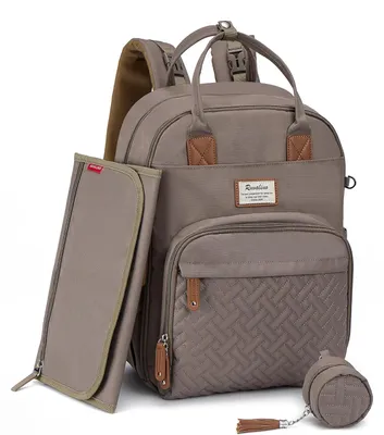 Produktbild von Wickelrucksack khaki, multifunktionale Reisetasche mit Wickelunterlage, für Baby