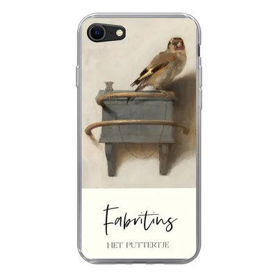 Produktbild von MuchoWow® Handyhülle Schutzhülle Hülle für iPhone SE 2020 Alte Meister - Der Stieglitz - Fabritius Silikon Softcase Handy Hülle - Kartenbesitzer