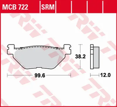 Image de TRW Bremsbelag Trw Organ. Mcb 722