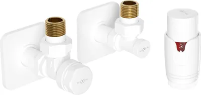 Immagine prodotto di Mexen G00 set termostatico angolare con copriraccordo S, bianco - W901-900-909-20