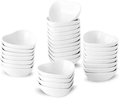 Zdjęcie produktu dla Ceramiczny zestaw do przekąsek – miseczki o pojemności 30 ml na sosy do sushi i przekąsek