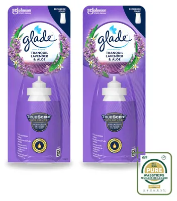 Immagine prodotto di 2 ricariche Glade Sense & Spray - Lavanda e Aloe - 18 ml - Confezione risparmio - 2 pezzi