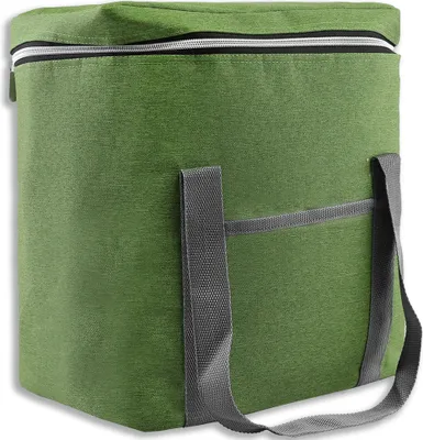 Produktbild von Kühltasche mit Schultergut Thermotasche 29 x 20 x 34 cm grün  Picknicktasche - Gefriertasche - Faltbare Kühltasche - Isoliertasche