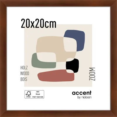Produktbild von accent by nielsen Holz Bilderrahmen Zoom, 20x20 cm, Walnuss