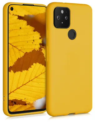 Produktbild von kwmobile Handyhülle für Google Pixel 5 Hülle - TPU Case - Kabelloses Laden - Schutzhülle Cover in Honiggelb
