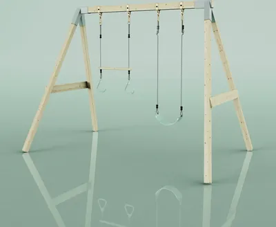 Produktbild von OutdoorToys Schaukel Tukan aus Holz in Grün Mintgrün