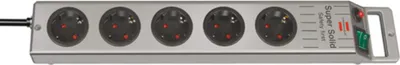 Produktbild von Brennenstuhl Super-Solid Line Steckdosenleiste 5-fach silber