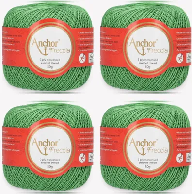 Obrázek produktu pro 4x Anchor Freccia 12 – jemná bavlněná příze pro filigránové háčkování (barva 00242)