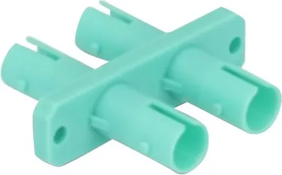 Produktbild von DeLOCK LWL Kupplung ST Duplex Buchse zu ST Duplex Buchse aqua, ST/ST, Aqua-Farbe, Kunststoff, 29,4 mm, 34,7 mm, 9,3 mm