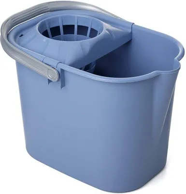 Productafbeelding van Ibenzoa® Rechthoekige emmer met wringrooster – 13 liter | Ergonomische schoonmaakemmer van BPA-vrij kunststof voor efficiënt schoonmaken