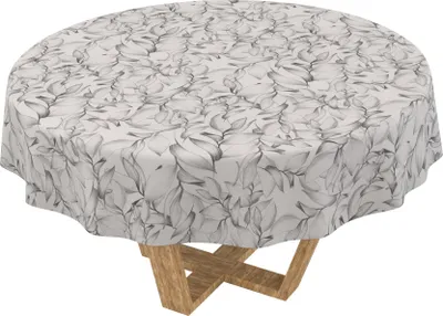 Produktbild von Tischdecke 3.0 monos Magnolia Anthrazit Rund 120cm Schnittkante Wachstuch abwaschbar
