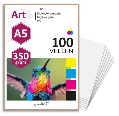 Produktbild von Digitaldruckpapier A5, 350 g/m², 100 Blatt, für Fotos und Kunst