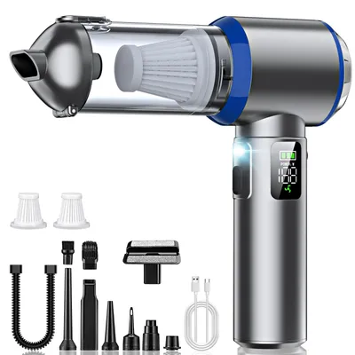 Immagine prodotto di Aspirapolvere portatile a batteria, mini-aspirapolvere multifunzione 4-in-1, con potente aspirazione di 32000 Pa